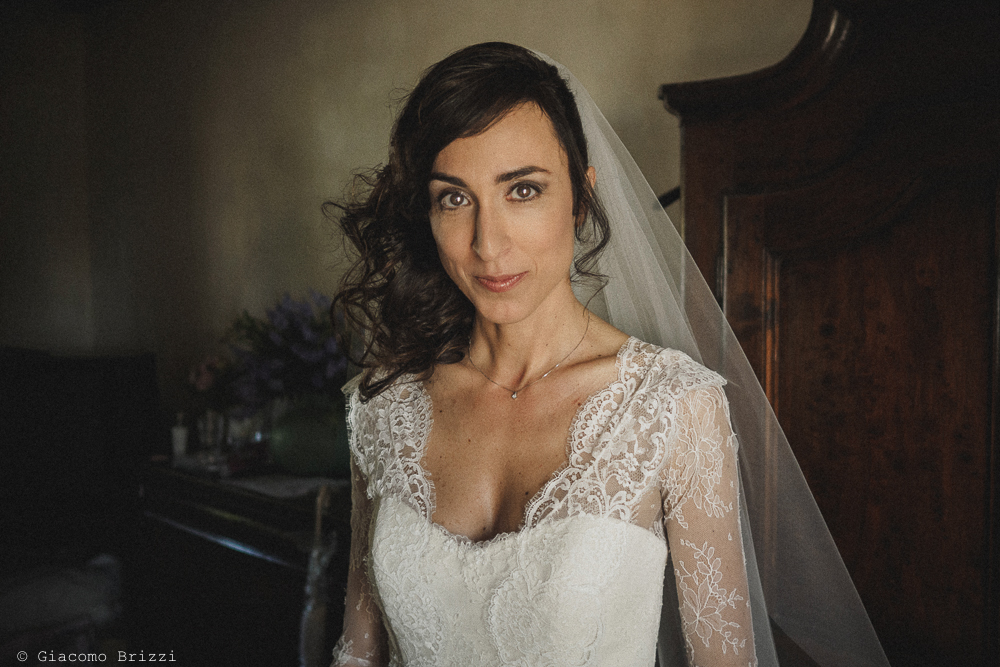 La sposa è pronta fotografo matrimonio Castello di Paderna a Pontenure