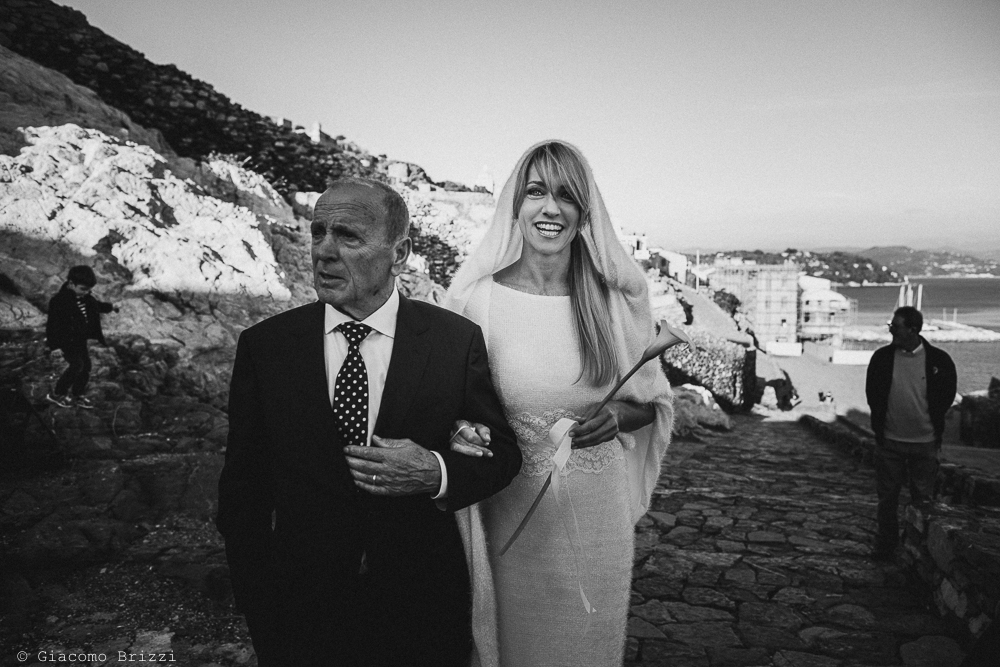 Servizio fotografico di matrimonio a Portovenere nelle 5 Terre. Alberto & Francesca sposi. Giacomo Brizzi fotografo professionista di matrimonio in Toscana e Liguria.